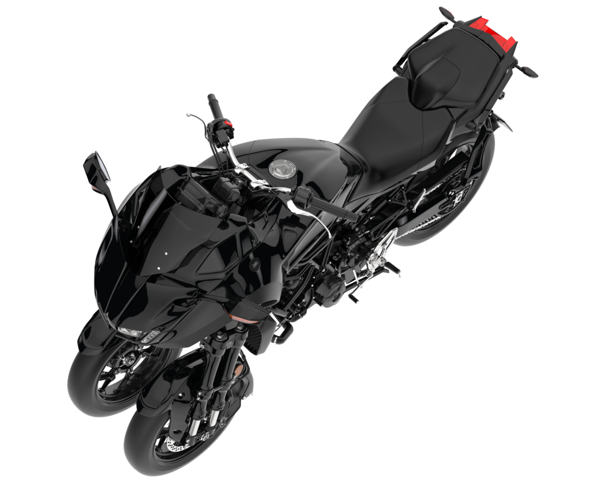 Motorcycle isolated on transparent background. 3d rendering - illustration png