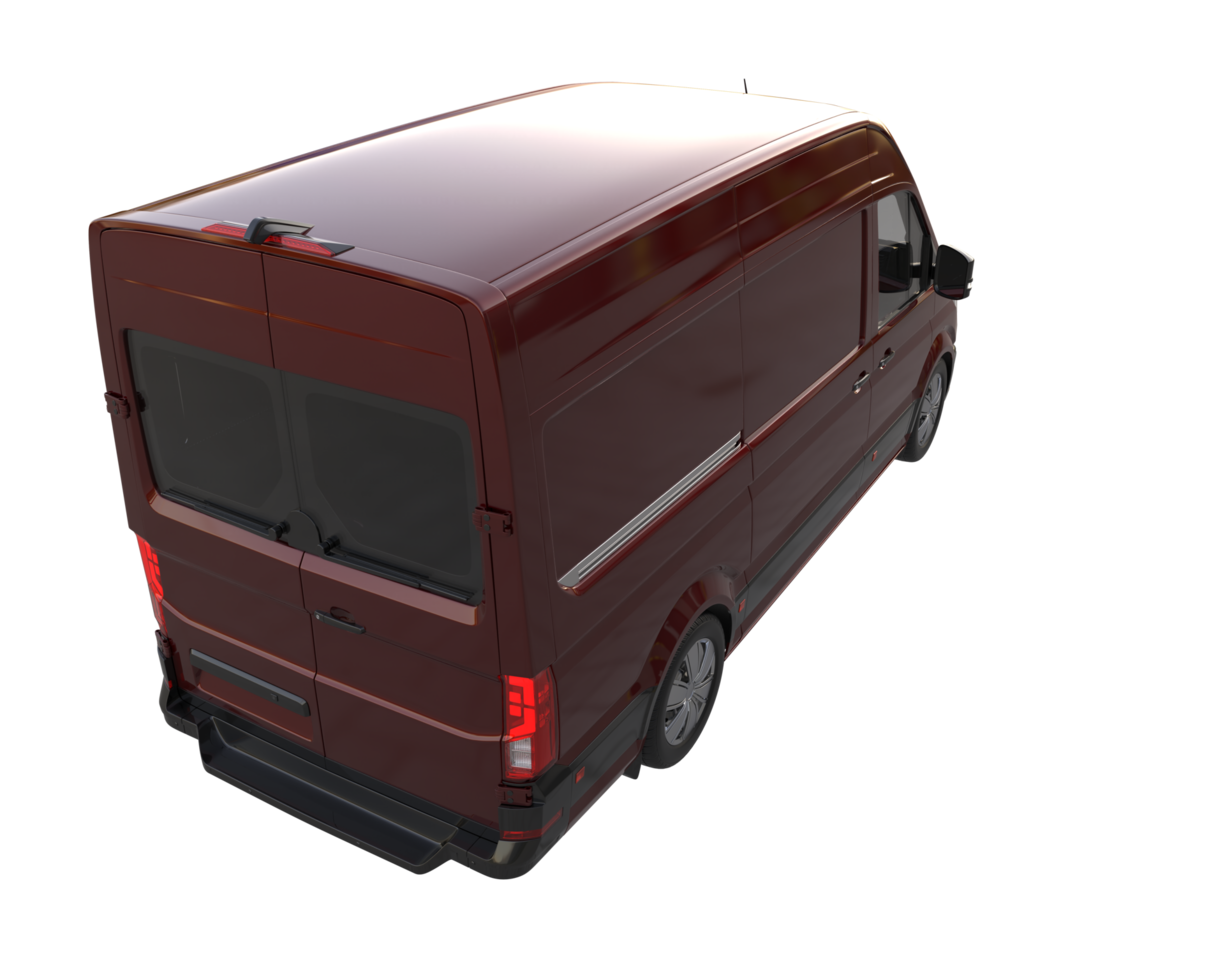 Cargo van isolated on transparent background. 3d rendering - illustration png
