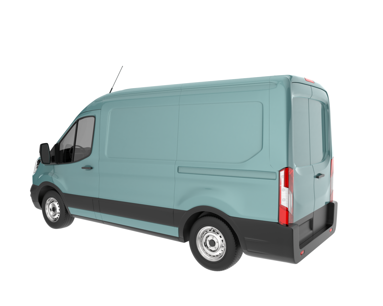 Cargo van isolated on transparent background. 3d rendering - illustration png