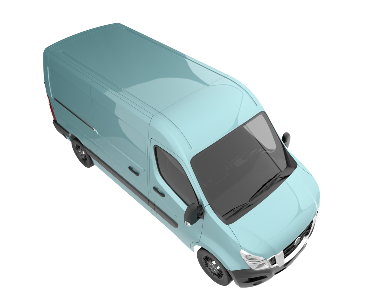 Cargo van isolated on transparent background. 3d rendering - illustration png