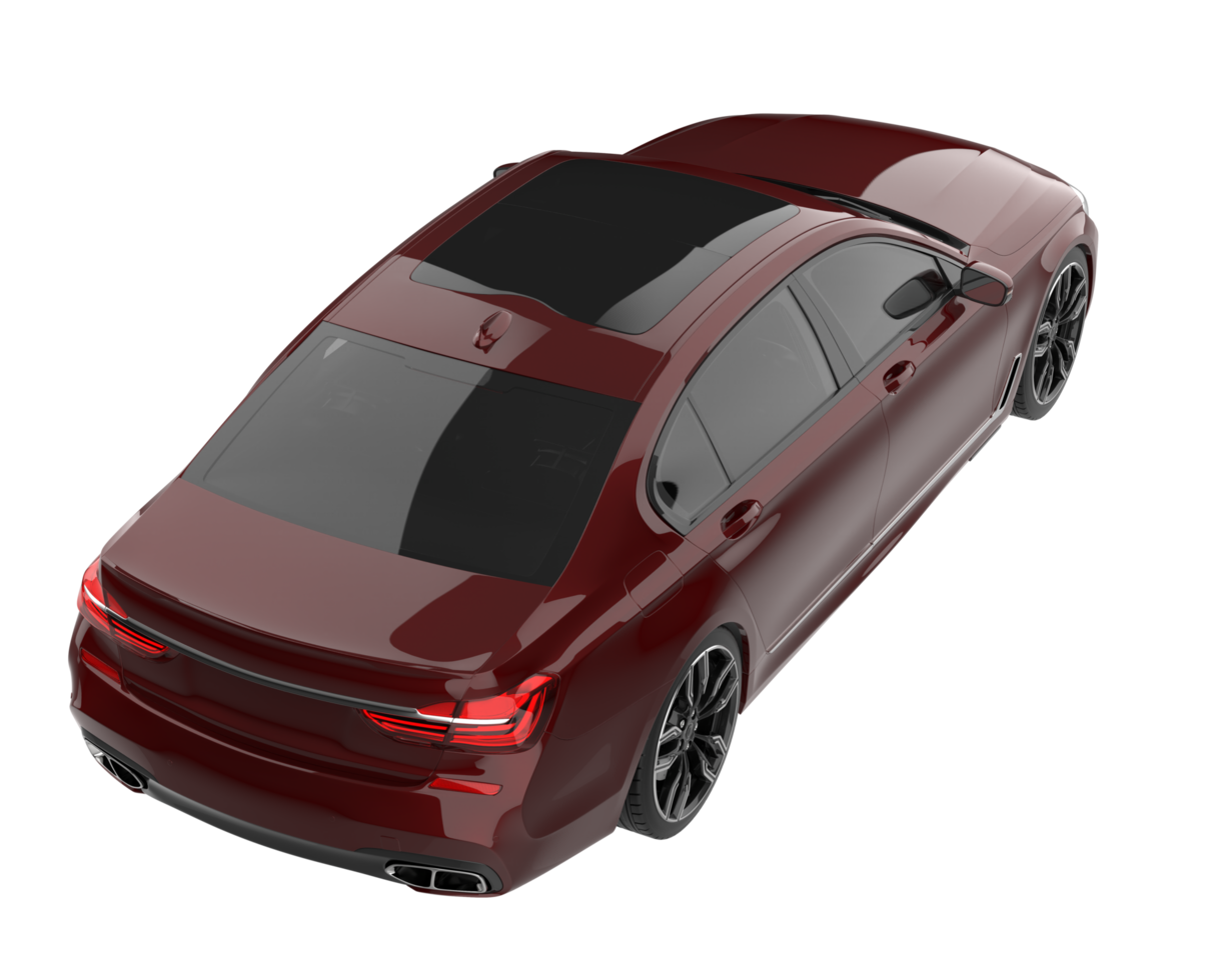 Modern car isolated on transparent background. 3d rendering - illustration png