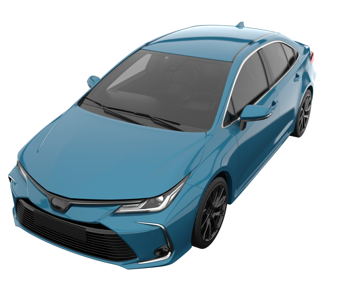Modern car isolated on transparent background. 3d rendering - illustration png