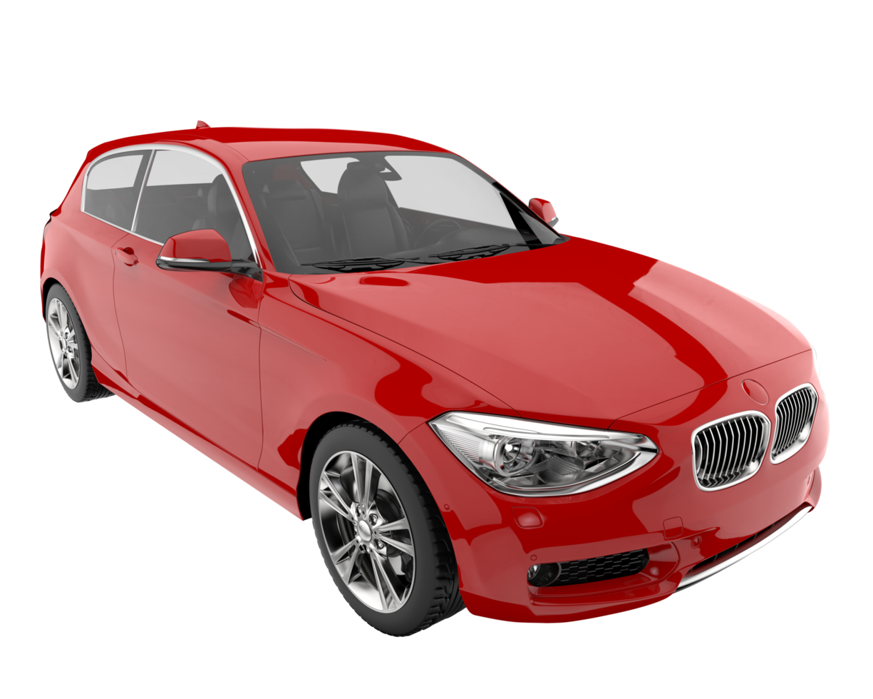 Modern car isolated on transparent background. 3d rendering - illustration png