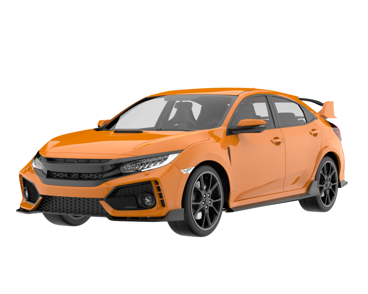 Modern car isolated on transparent background. 3d rendering - illustration png