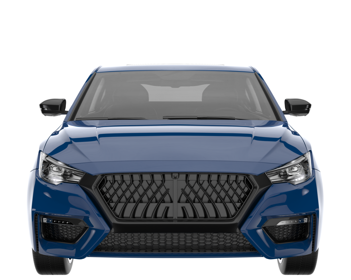 Modern car isolated on transparent background. 3d rendering - illustration png
