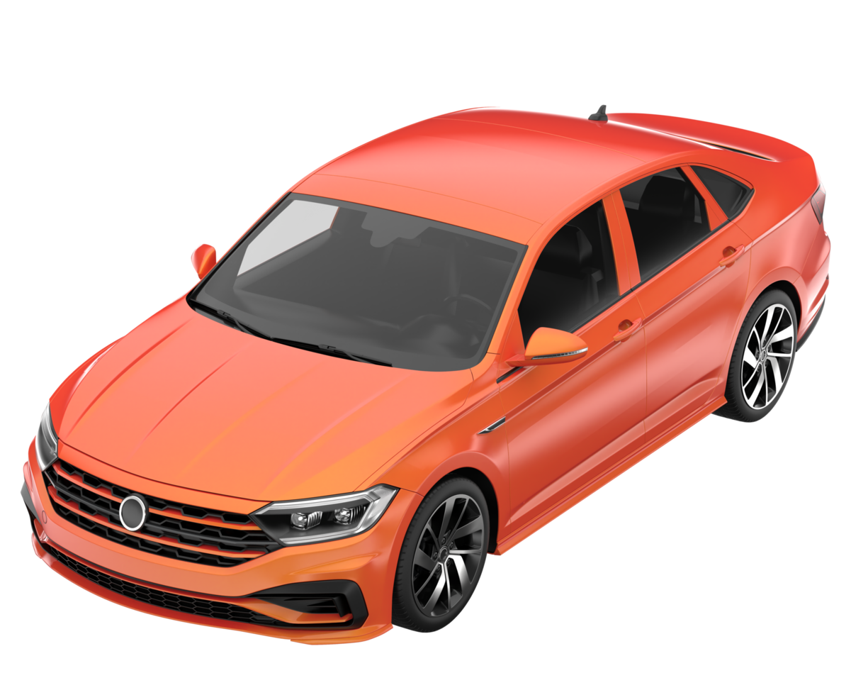Modern car isolated on transparent background. 3d rendering - illustration png