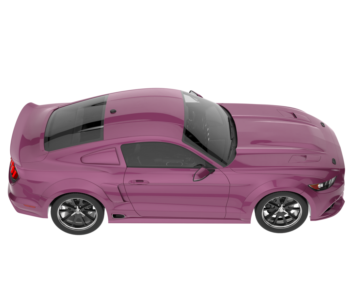 Muscle car isolated on transparent background. 3d rendering - illustration png