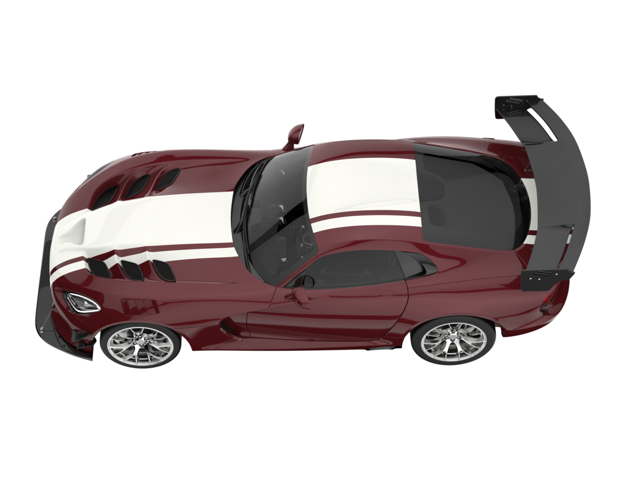 Muscle car isolated on transparent background. 3d rendering - illustration png