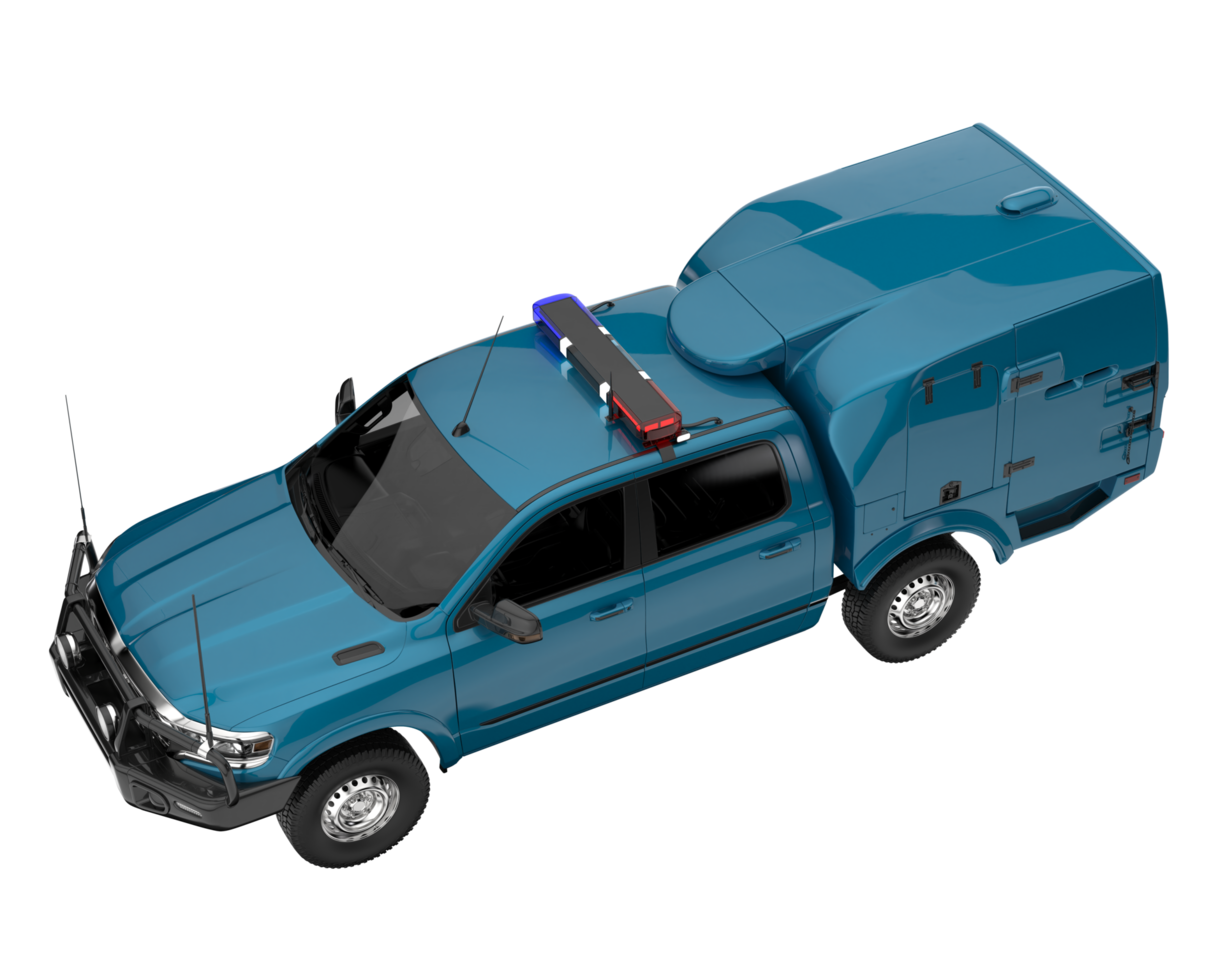 Pickup truck isolated on transparent background. 3d rendering - illustration png