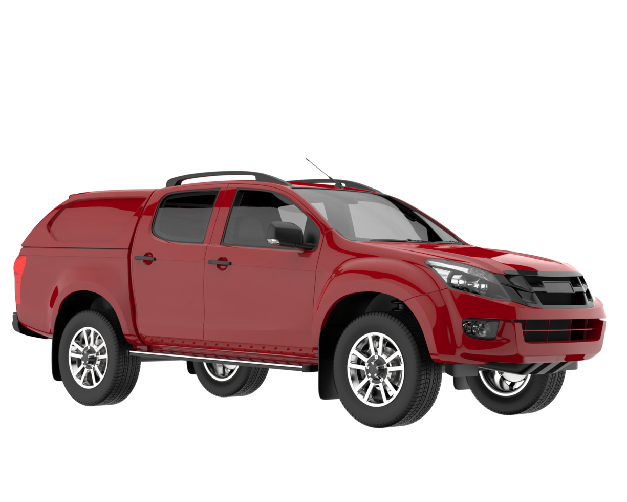 Pickup truck isolated on transparent background. 3d rendering - illustration png