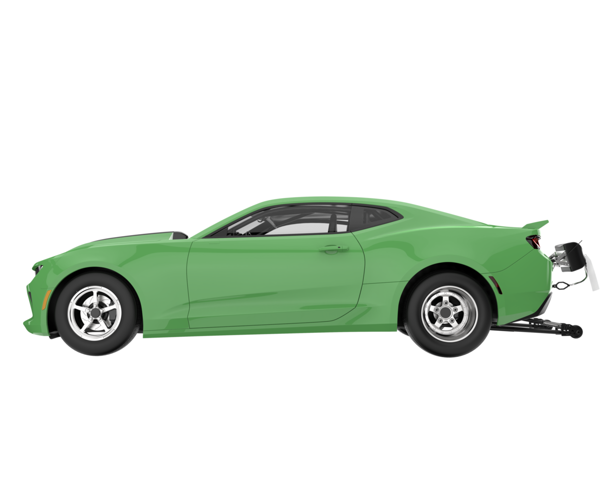 voiture de course isolée sur fond transparent. rendu 3d - illustration png