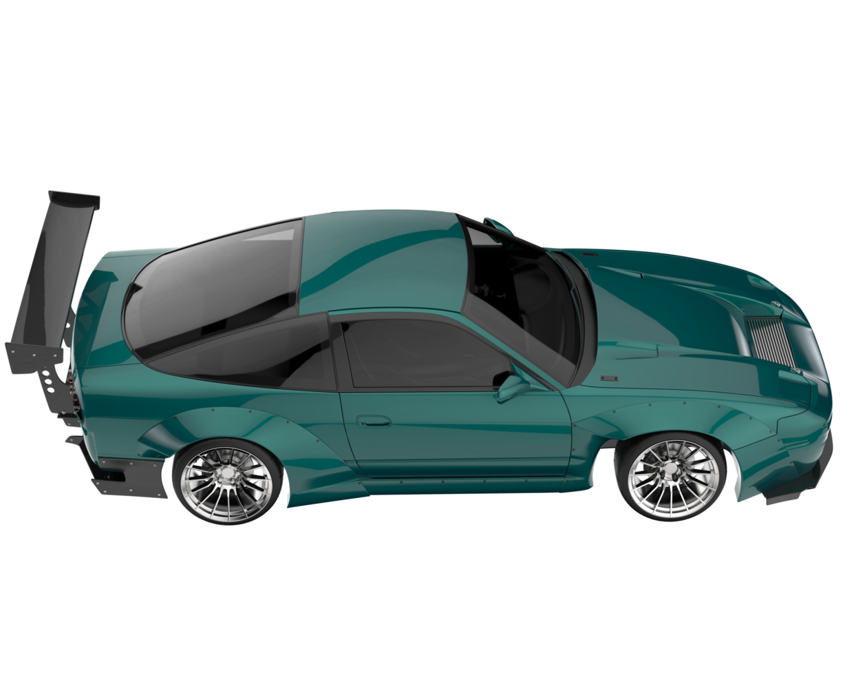 Race car isolated on transparent background. 3d rendering - illustration png