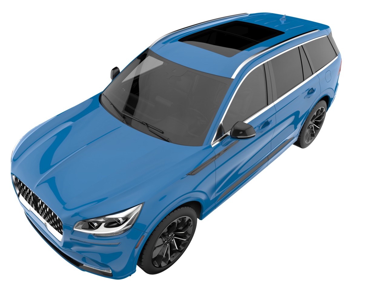 Realistic SUV isolated on transparent background. 3d rendering - illustration png