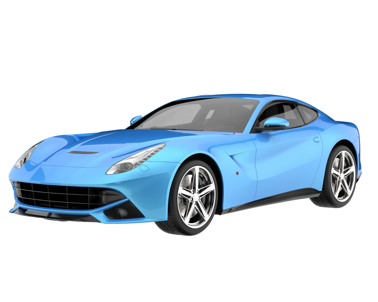 Sport car isolated on transparent background. 3d rendering - illustration png