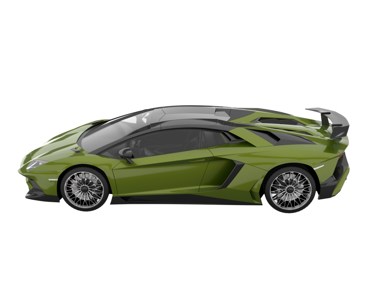 Sport car isolated on transparent background. 3d rendering - illustration png