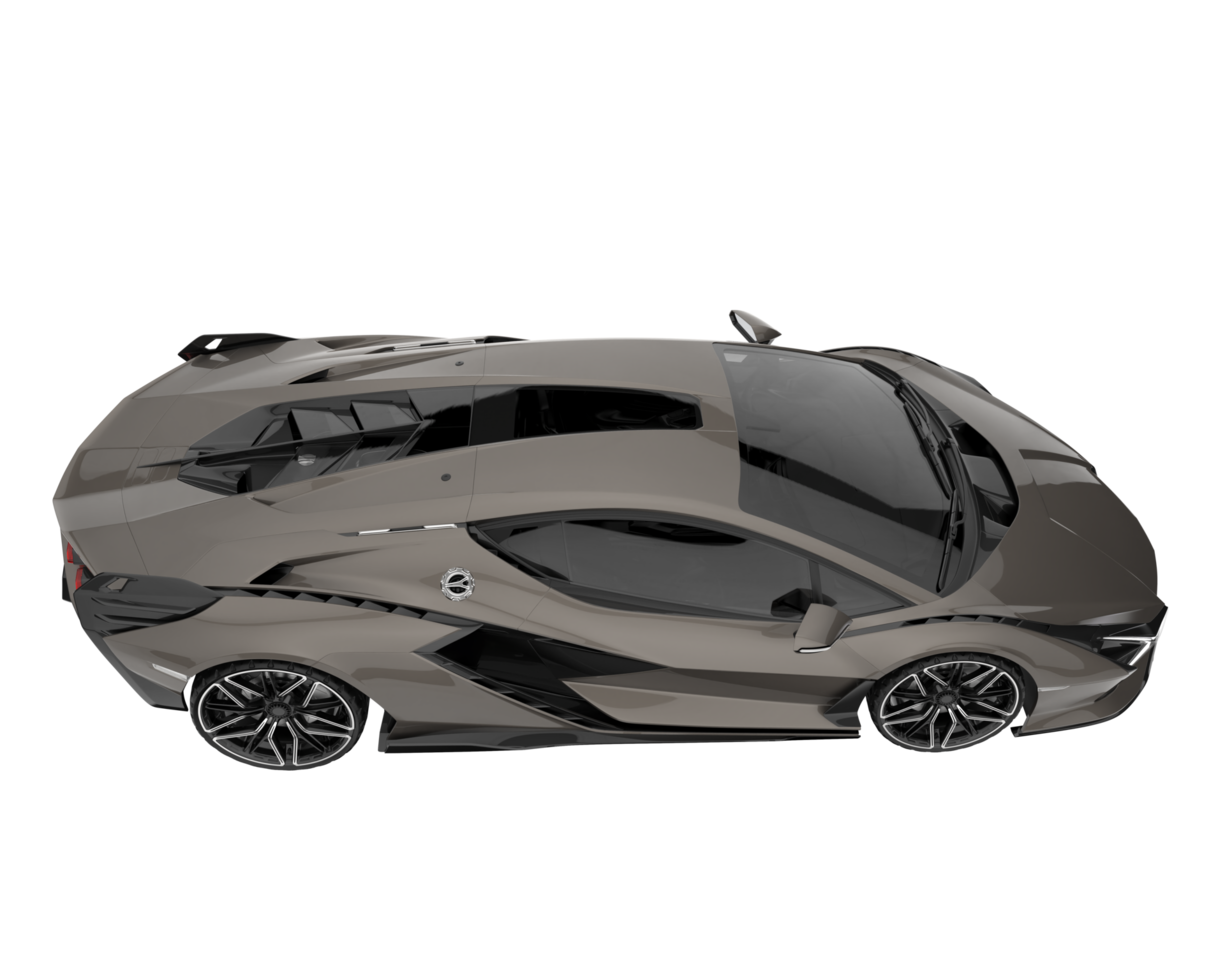 Sport car isolated on transparent background. 3d rendering - illustration png