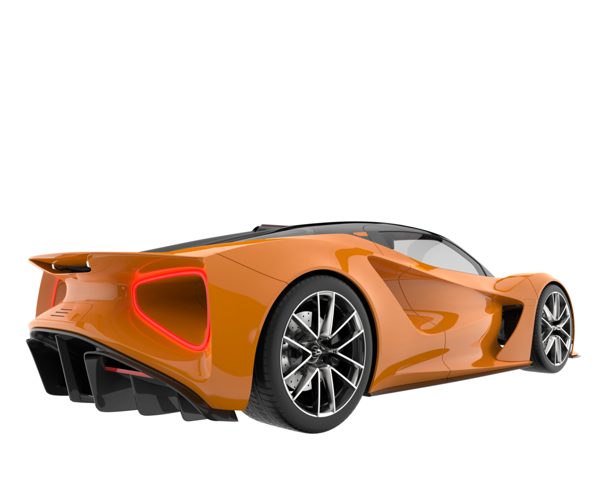 Sport car isolated on transparent background. 3d rendering - illustration png