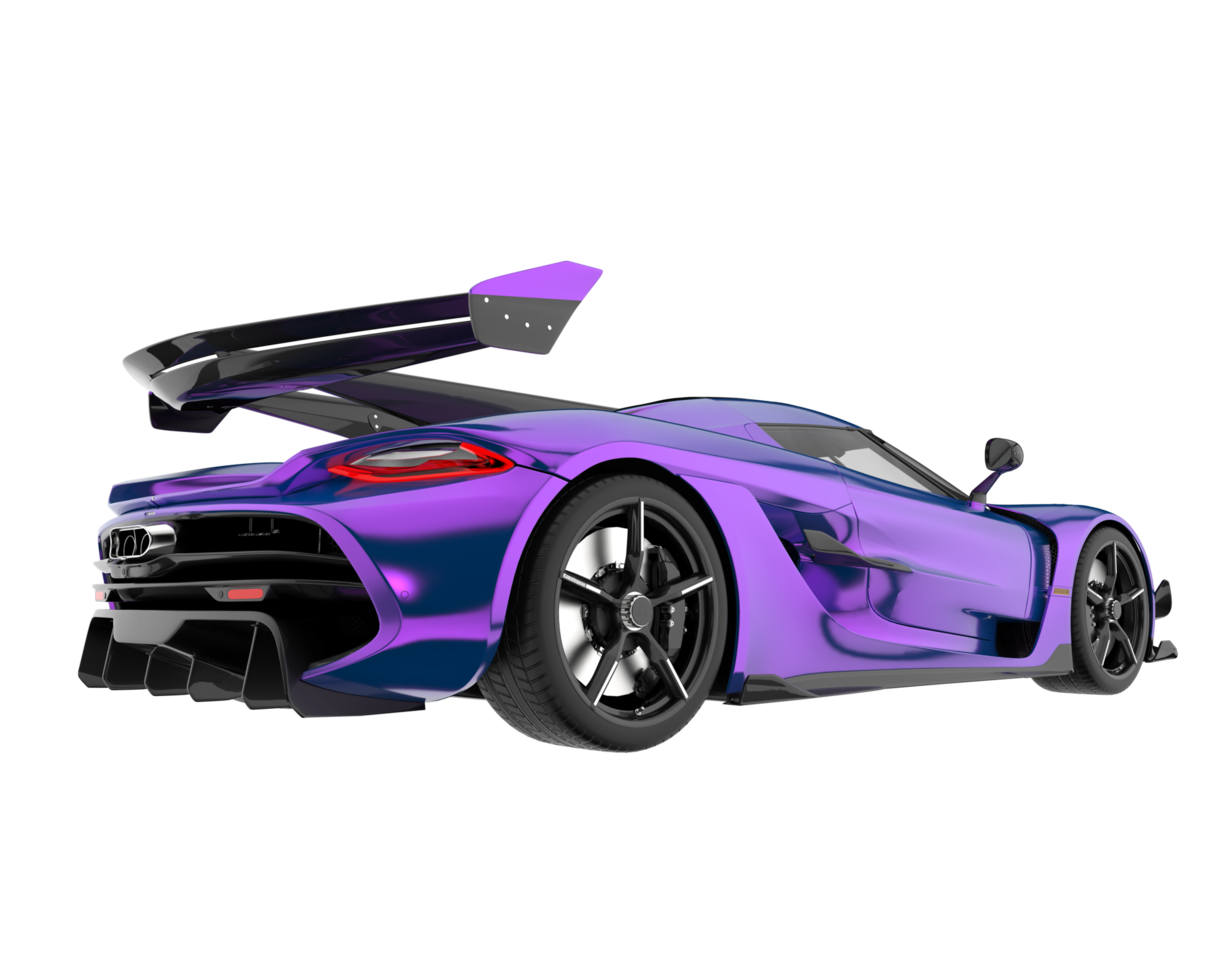 Sport car isolated on transparent background. 3d rendering - illustration png