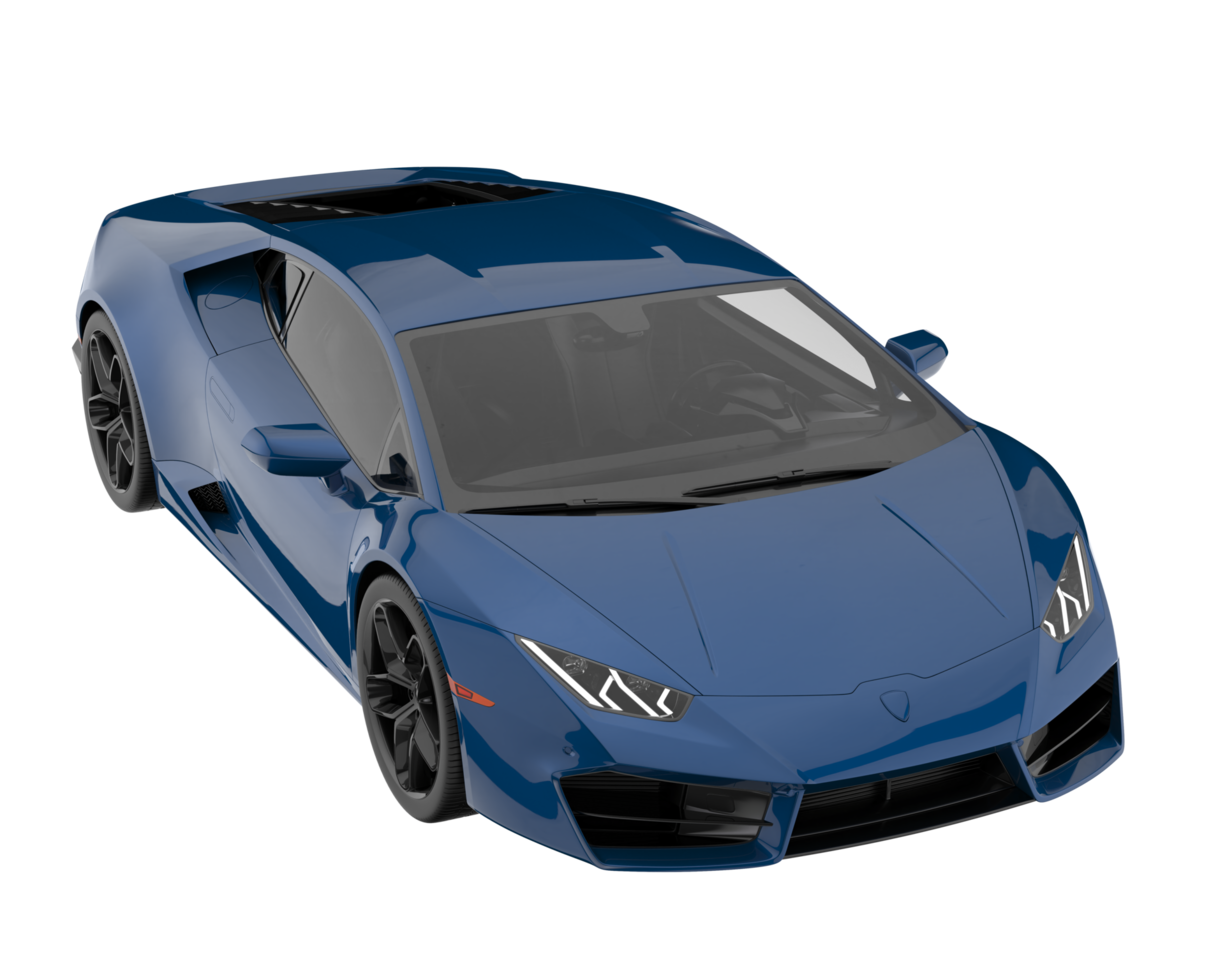 Sport car isolated on transparent background. 3d rendering - illustration png