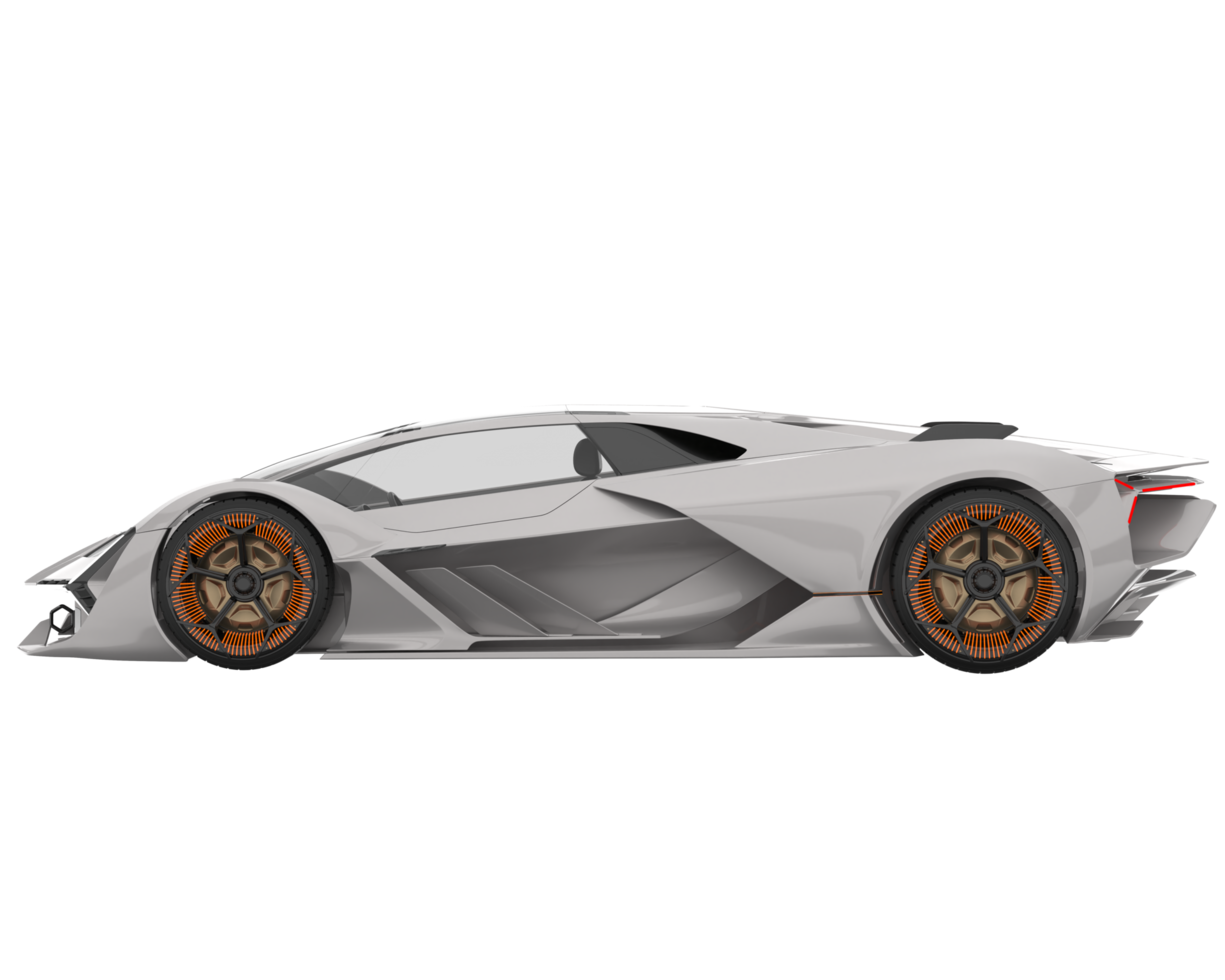 Sport car isolated on transparent background. 3d rendering - illustration png