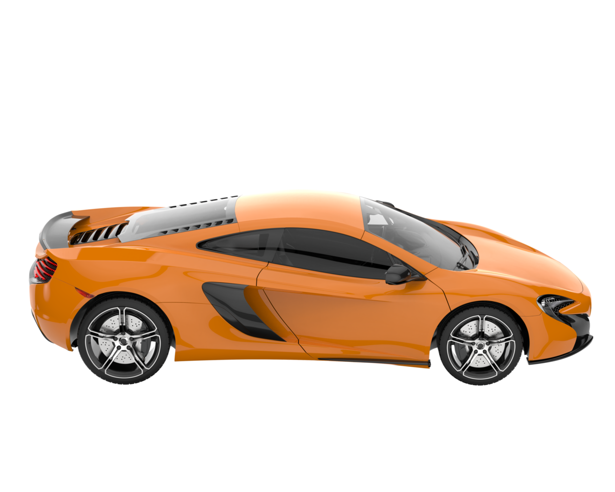 Sport car isolated on transparent background. 3d rendering - illustration png