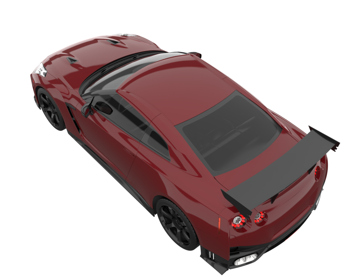 Sport car isolated on transparent background. 3d rendering - illustration png