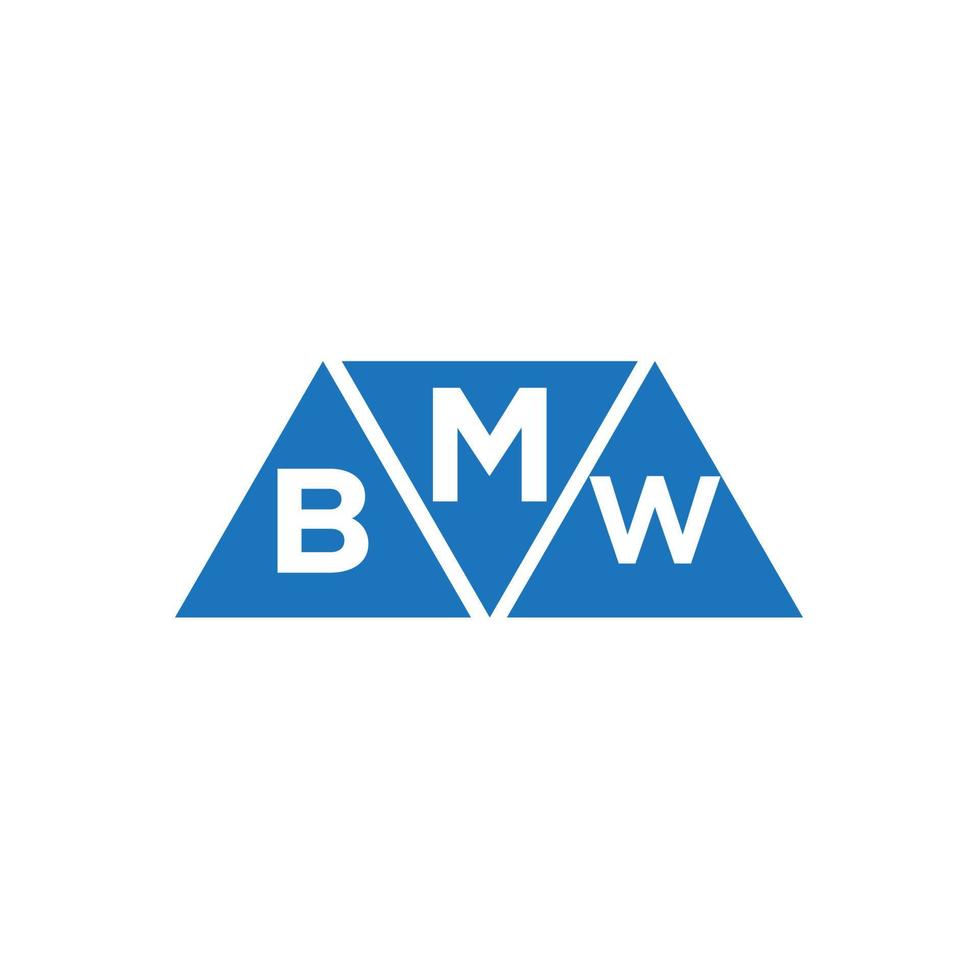 diseño de logotipo inicial abstracto mbw sobre fondo blanco. concepto de logotipo de letra de iniciales creativas de mbw. vector