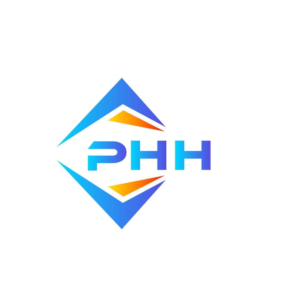 Diseño de logotipo de tecnología abstracta de phh sobre fondo blanco. concepto de logotipo de letra de iniciales creativas phh. vector