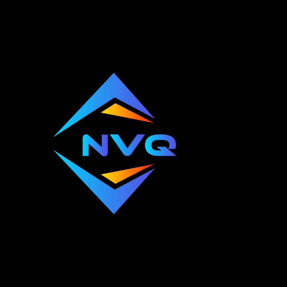 Diseño de logotipo de tecnología abstracta nvq sobre fondo negro. concepto de logotipo de letra de iniciales creativas nvq. vector