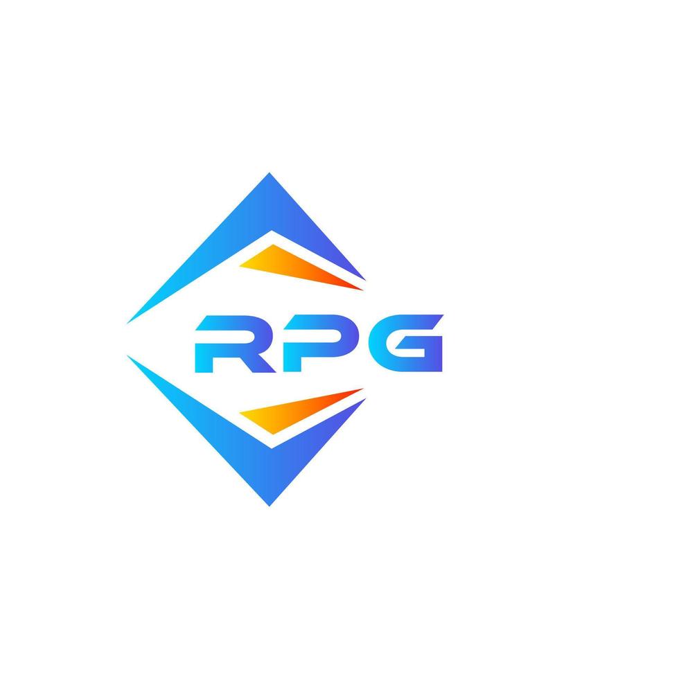 diseño de logotipo de tecnología abstracta rpg sobre fondo blanco. concepto de logotipo de letra de iniciales creativas rpg. vector