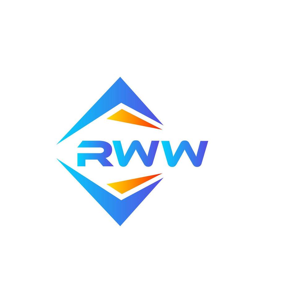 RWW abstract technology logo design on white background. RWW creative initials letter logo concept. vector