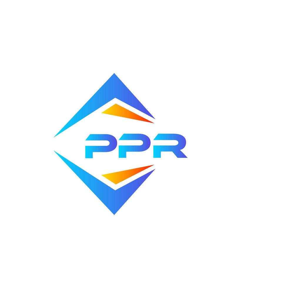 diseño de logotipo de tecnología abstracta ppr sobre fondo blanco. concepto de logotipo de letra de iniciales creativas ppr. vector