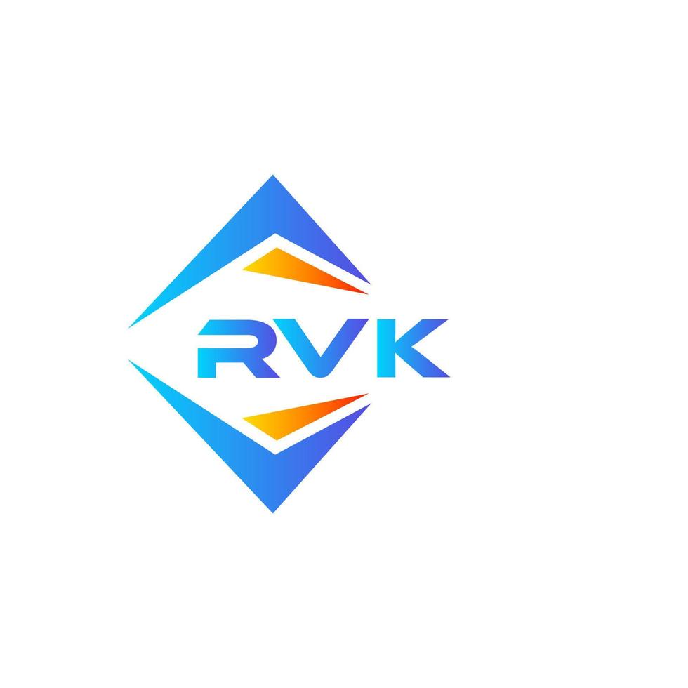 Diseño de logotipo de tecnología abstracta rvk sobre fondo blanco. concepto de logotipo de letra de iniciales creativas rvk. vector