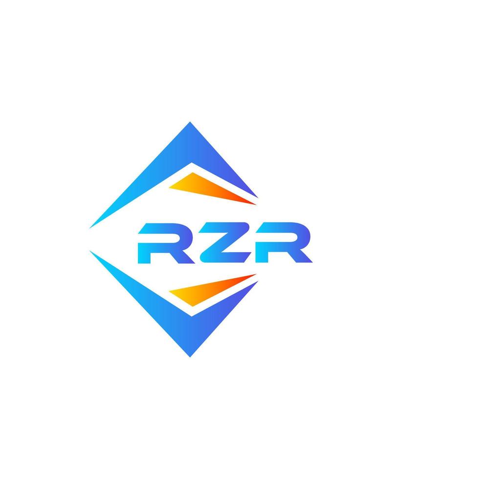 Diseño de logotipo de tecnología abstracta rzr sobre fondo blanco. concepto de logotipo de letra de iniciales creativas rzr. vector
