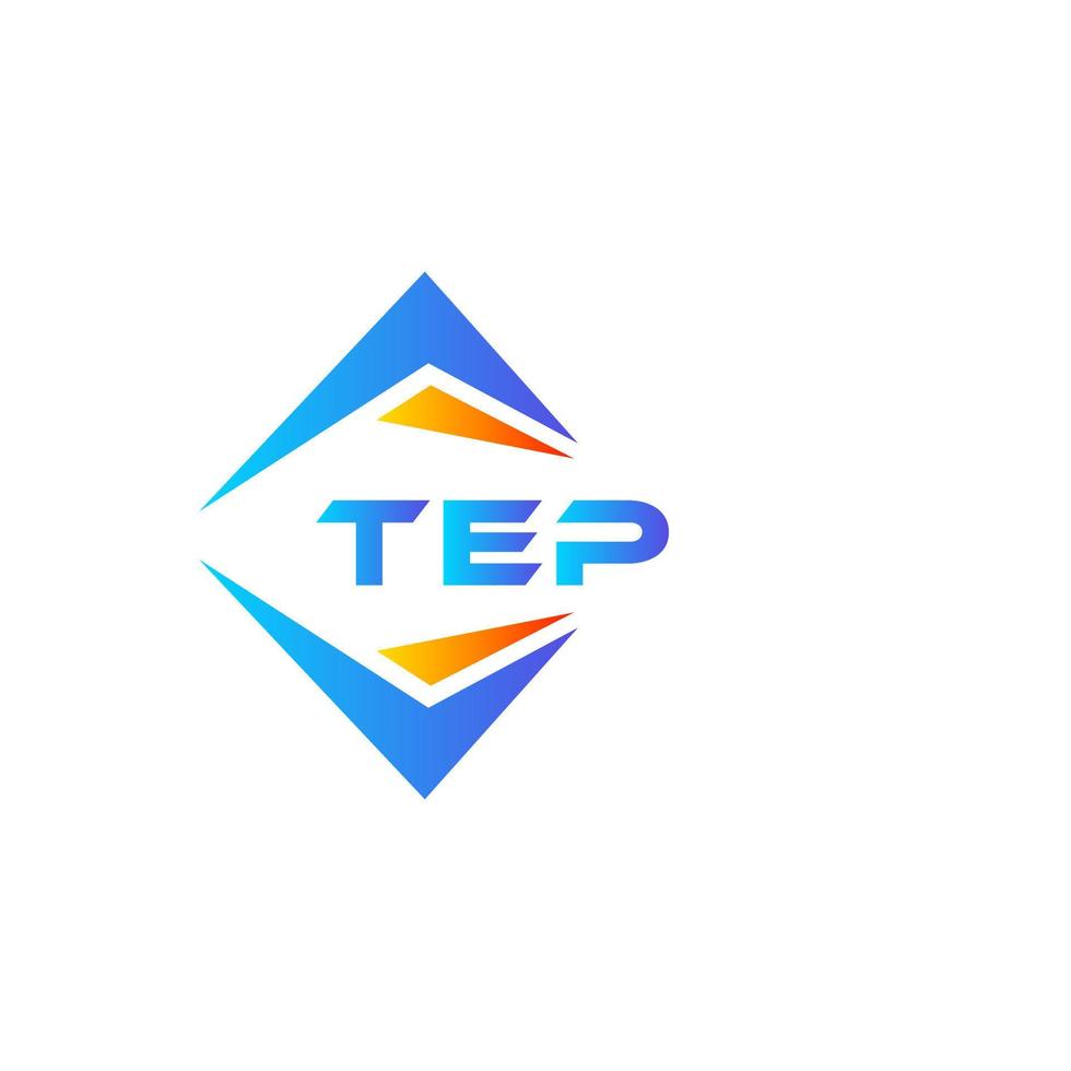 tep diseño de logotipo de tecnología abstracta sobre fondo blanco. concepto de logotipo de letra de iniciales creativas tep. vector