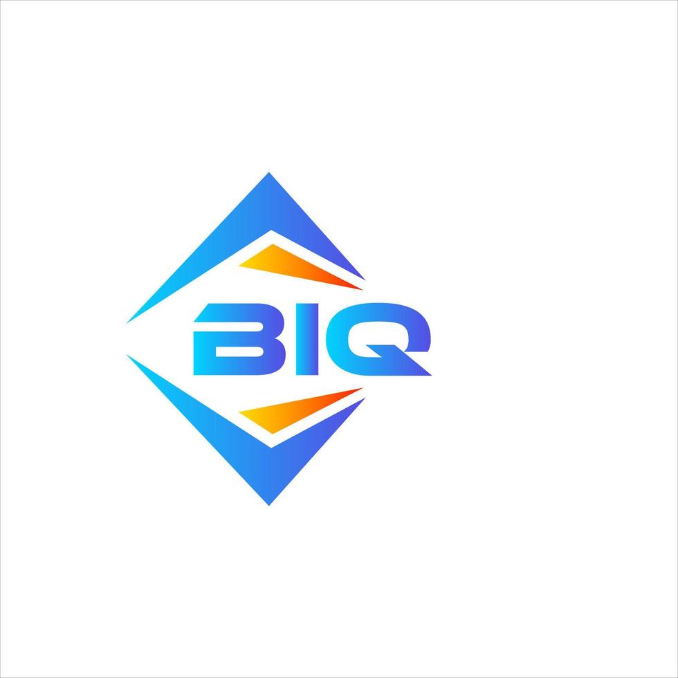 diseño de logotipo de tecnología abstracta biq sobre fondo blanco. concepto de logotipo de letra de iniciales creativas biq. vector