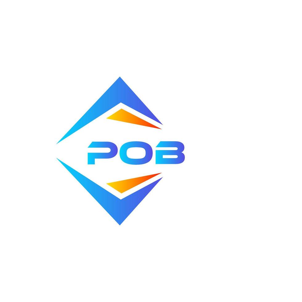 diseño de logotipo de tecnología abstracta pob sobre fondo blanco. concepto de logotipo de letra inicial creativa pob. vector