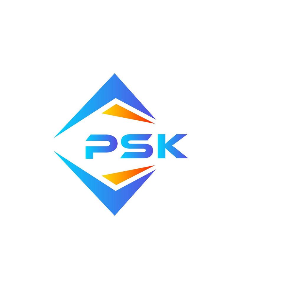 psk diseño de logotipo de tecnología abstracta sobre fondo blanco. concepto de logotipo de letra de iniciales creativas psk. vector