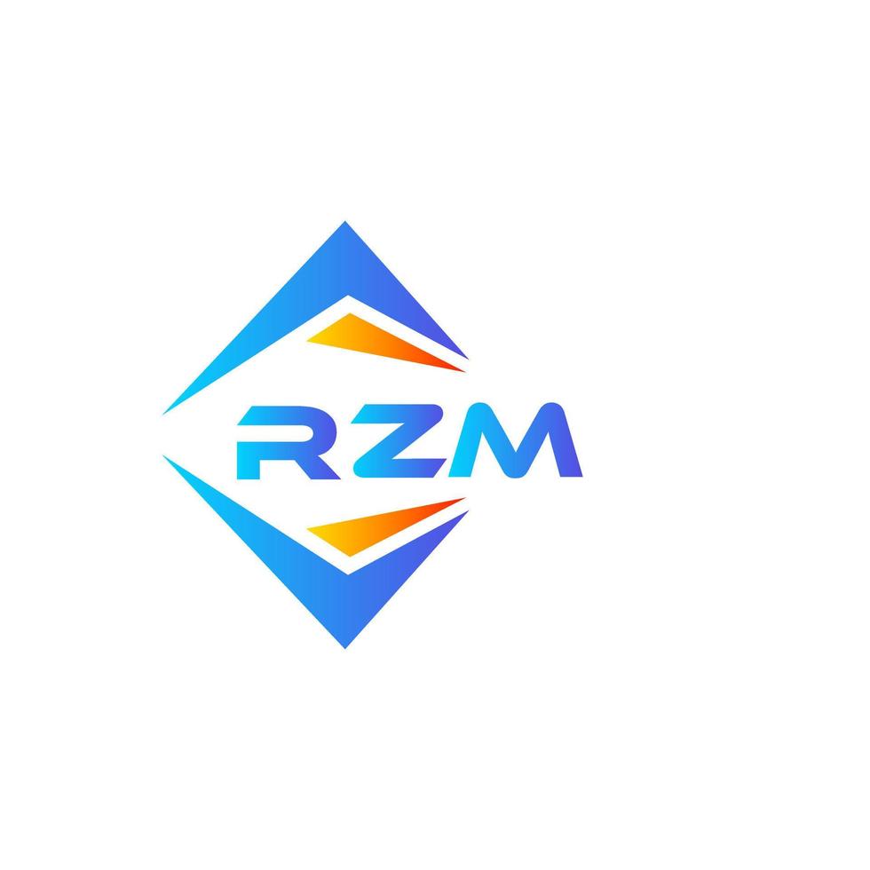 Diseño de logotipo de tecnología abstracta rzm sobre fondo blanco. concepto de logotipo de letra de iniciales creativas rzm. vector