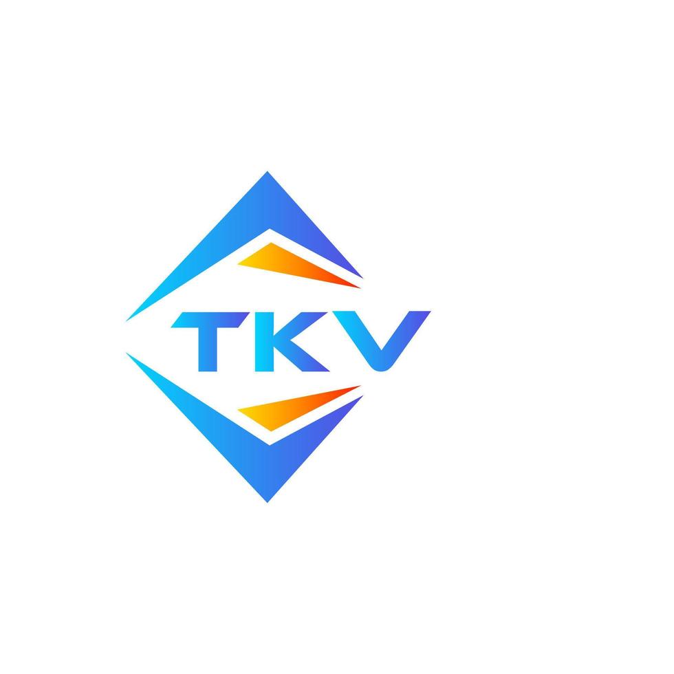 tkv diseño de logotipo de tecnología abstracta sobre fondo blanco. concepto de logotipo de letra de iniciales creativas tkv. vector