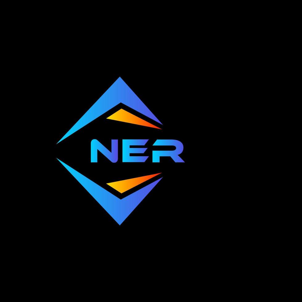 NER abstract technology logo design on Black background. NER creative initials letter logo concept. vector