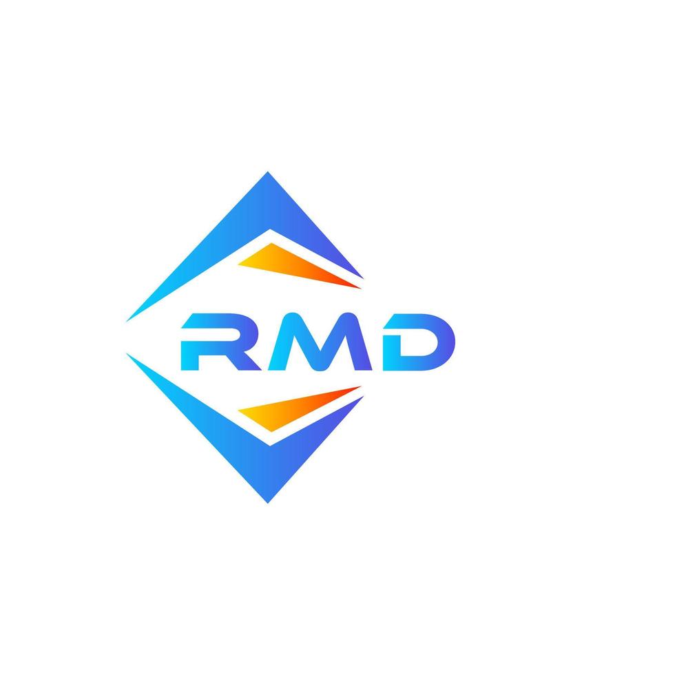 diseño de logotipo de tecnología abstracta rmd sobre fondo blanco. concepto de logotipo de letra de iniciales creativas rmd. vector