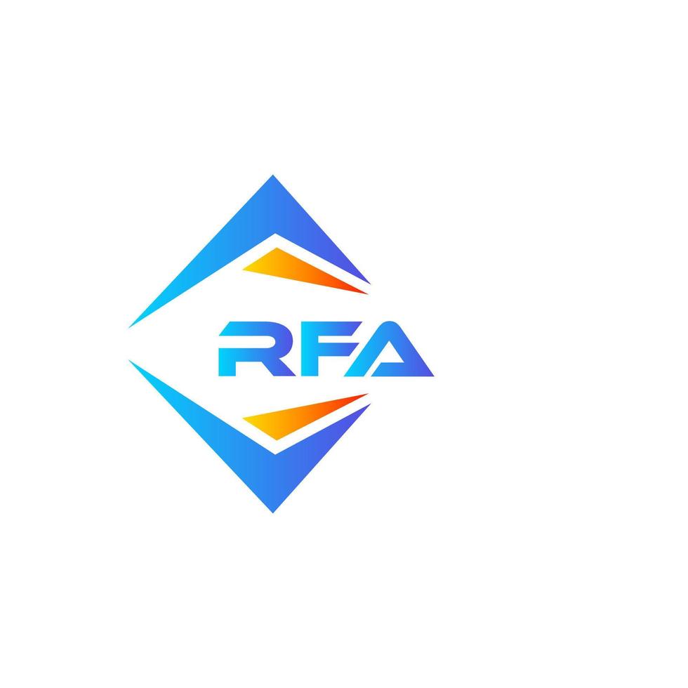 RFA abstract technology logo design on white background. RFA creative initials letter logo concept. vector