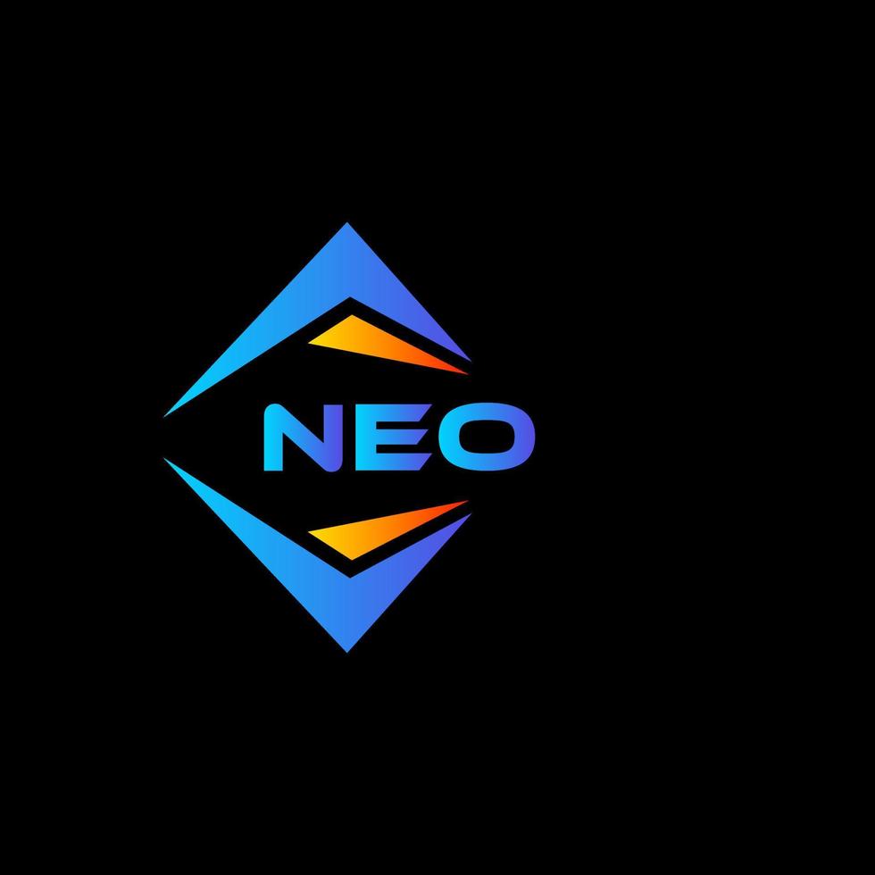 WebNEO abstract technology logo design on Black background. NEO creative initials letter logo concept. vector