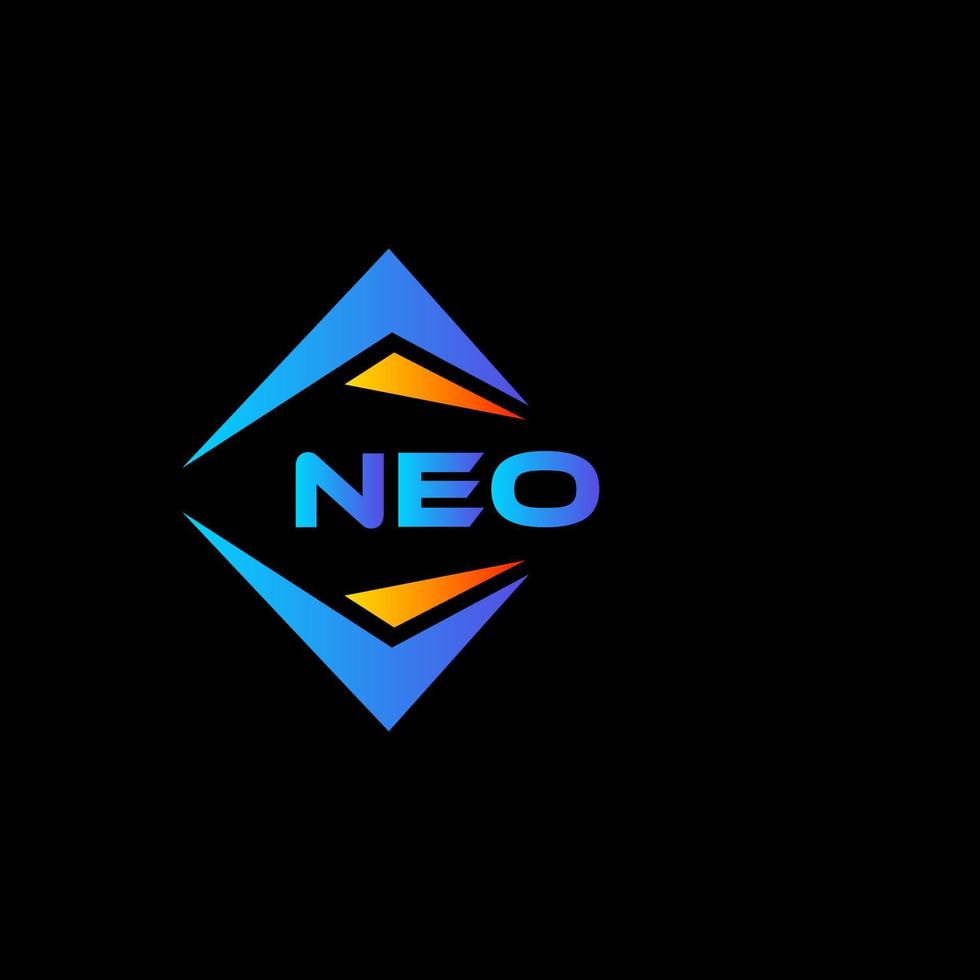 diseño de logotipo de tecnología abstracta webneo sobre fondo negro. concepto de logotipo de letra de iniciales neo creativas. vector