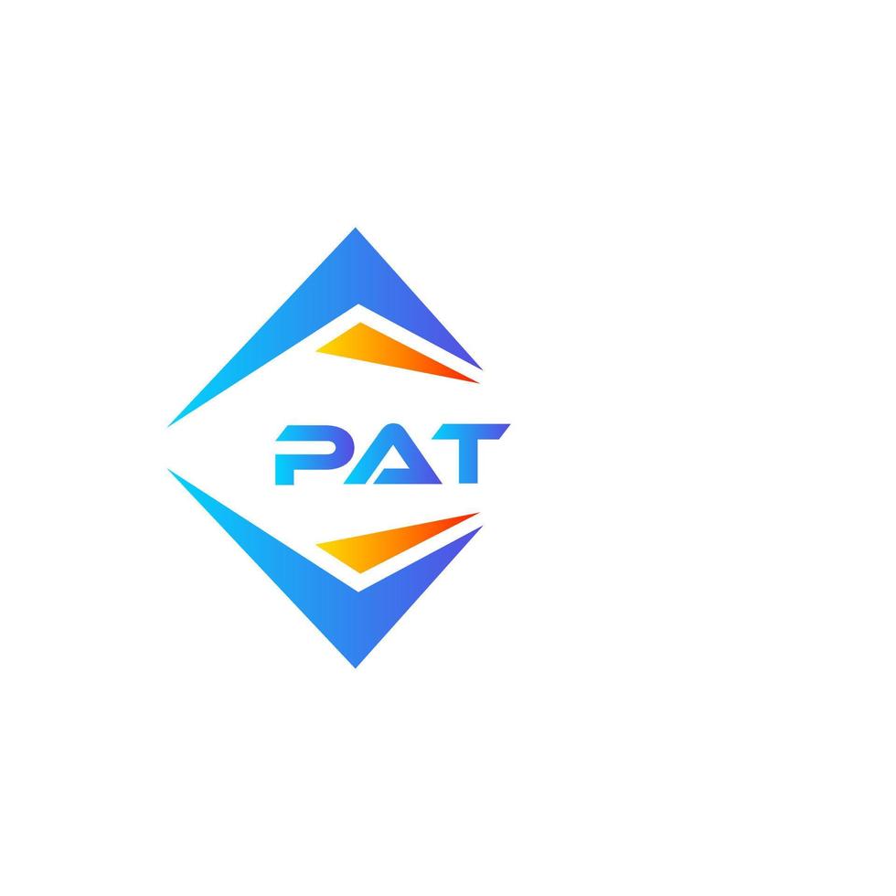 pat diseño de logotipo de tecnología abstracta sobre fondo blanco. concepto de logotipo de letra de iniciales creativas pat. vector