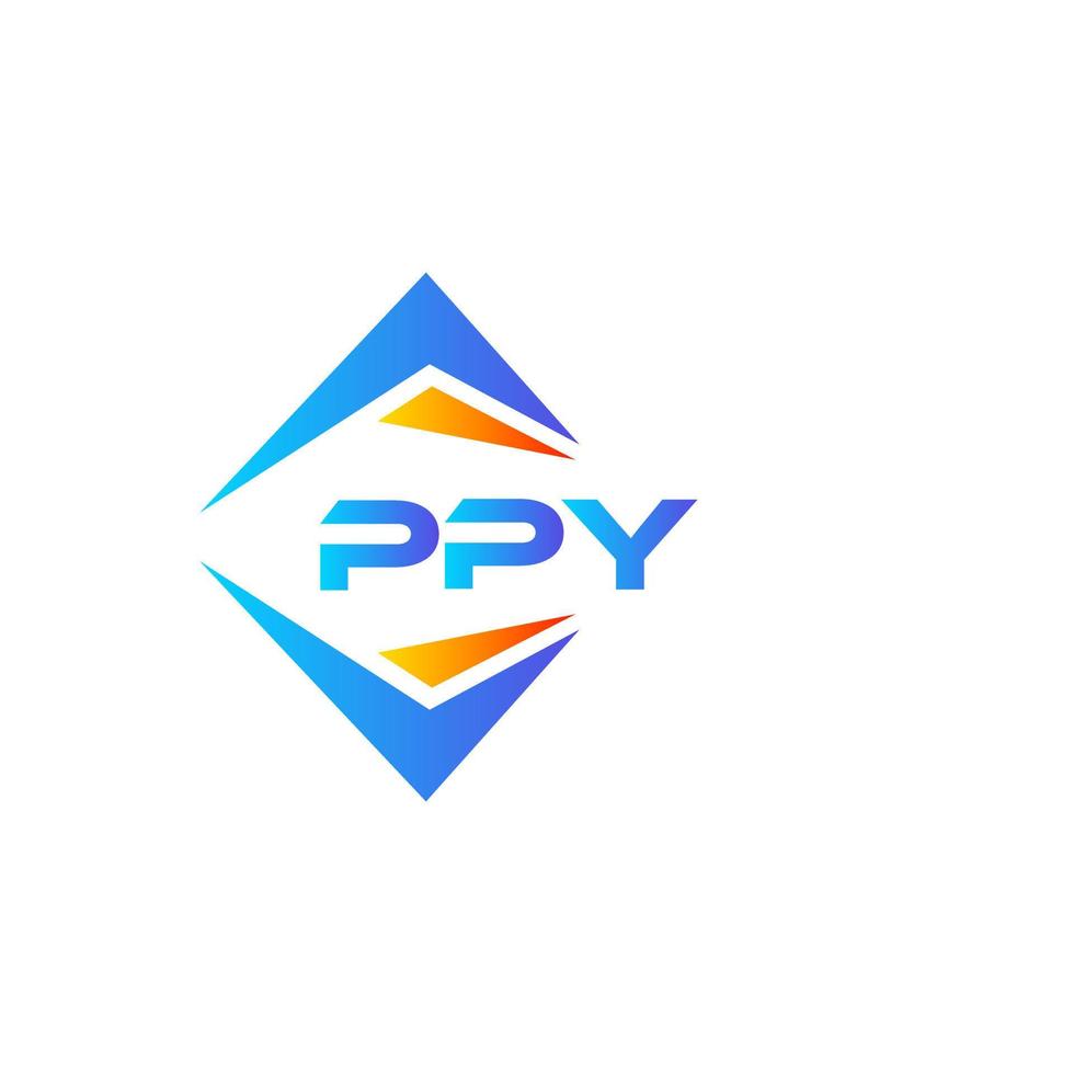diseño de logotipo de tecnología abstracta ppy sobre fondo blanco. concepto de logotipo de letra de iniciales creativas py. vector