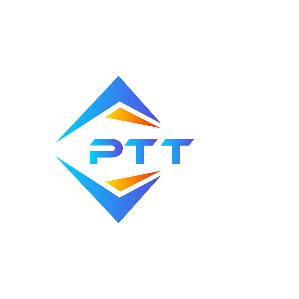 diseño de logotipo de tecnología abstracta ptt sobre fondo blanco. concepto de logotipo de letra de iniciales creativas ptt. vector