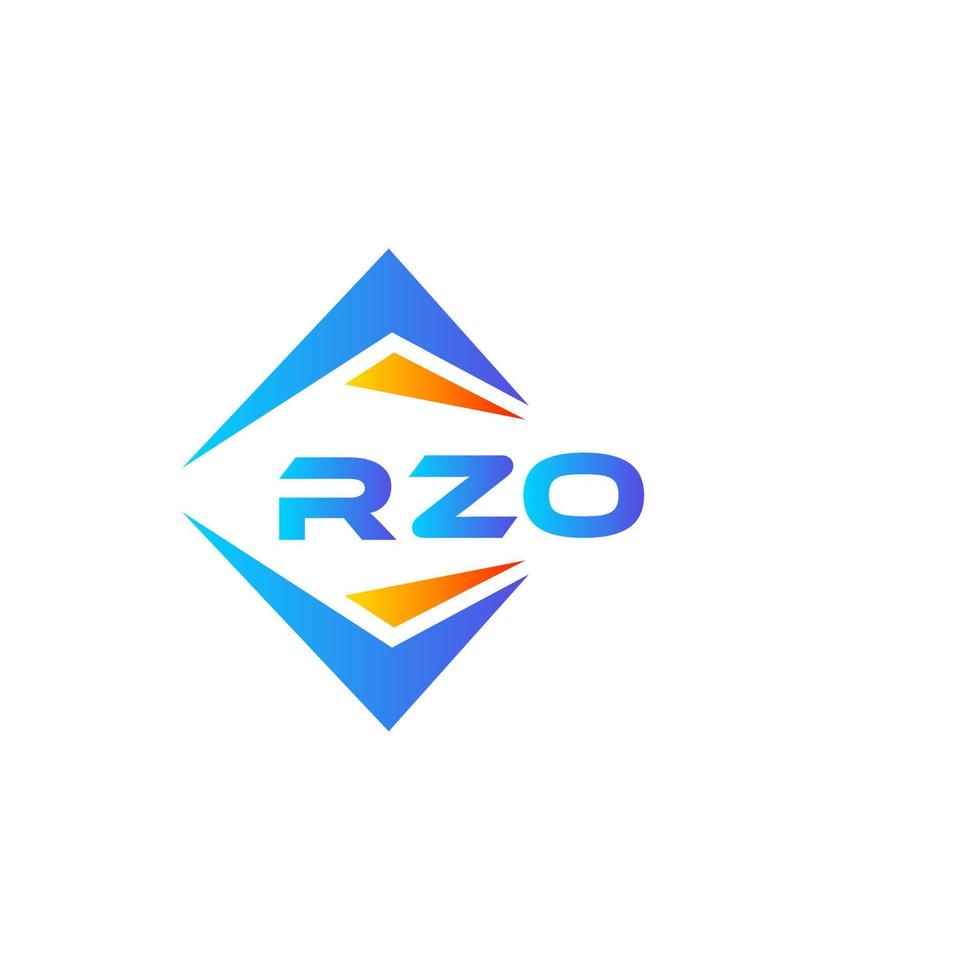 Diseño de logotipo de tecnología abstracta rzo sobre fondo blanco. concepto de logotipo de letra inicial creativa rzo. vector