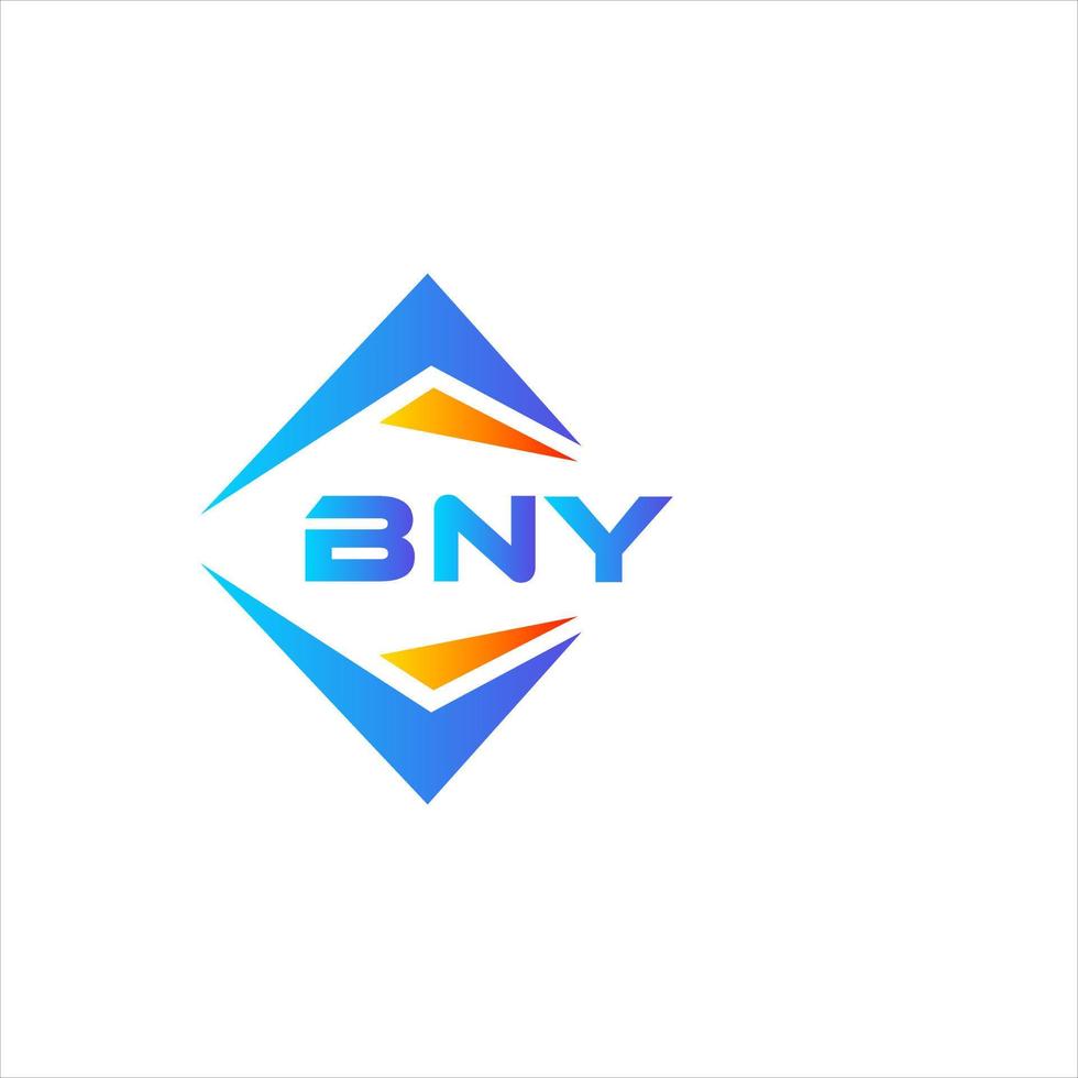 bny diseño de logotipo de tecnología abstracta sobre fondo blanco. concepto de logotipo de letra de iniciales creativas bny. vector